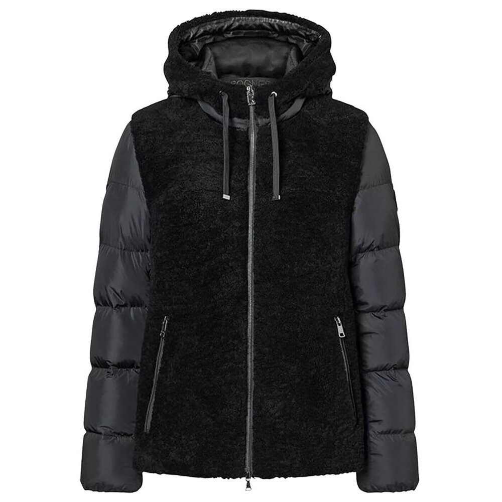 NEW $2450 Bogner Tizia DL Down & Shearling Puffer Jacket! 6 8 10 Black Colorful